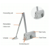 Automatic Door Closer Spring Hydraulic Buffer Door Stopper Adjustable Speed Door